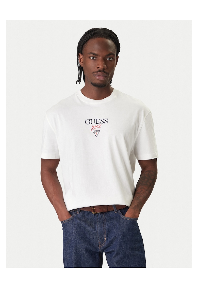 Tricou barbati alb - bumbac