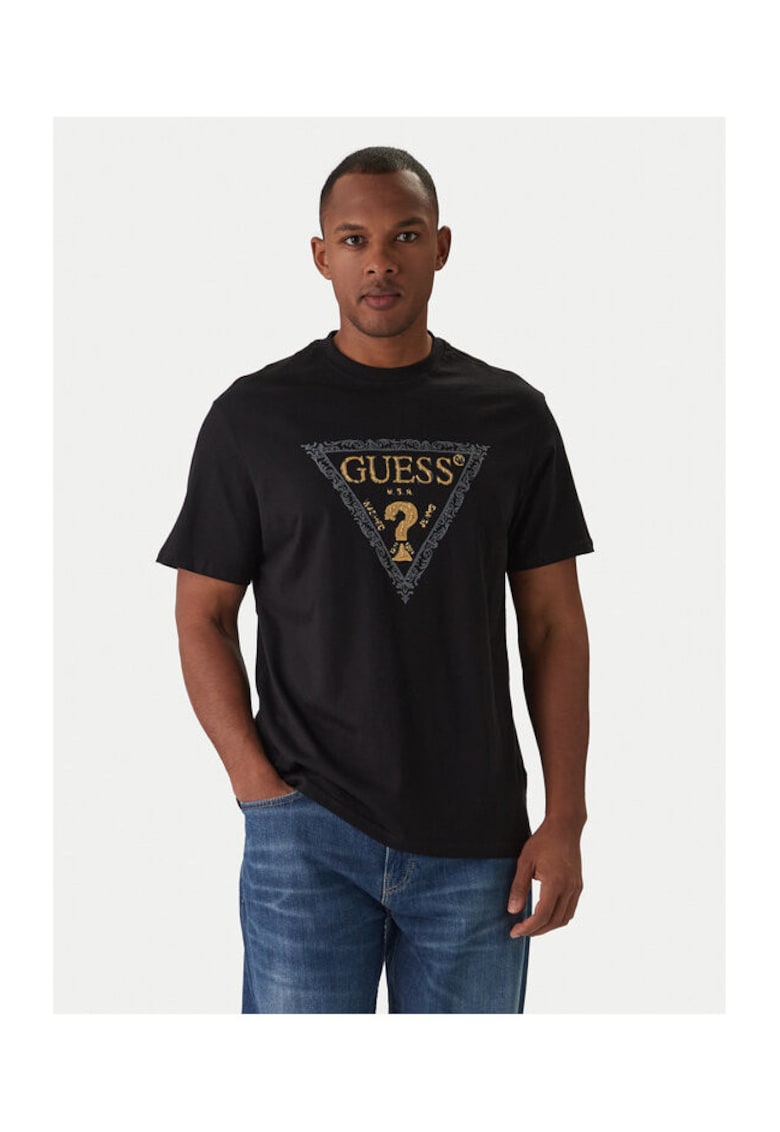 Tricou barbati negru - bumbac 100%