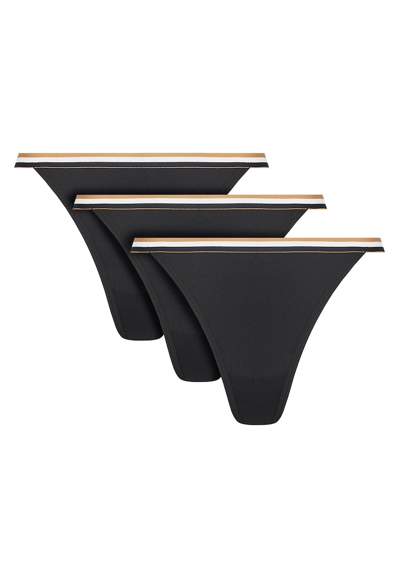 Set chiloti tanga negru - lenjerie intima dama - Negru