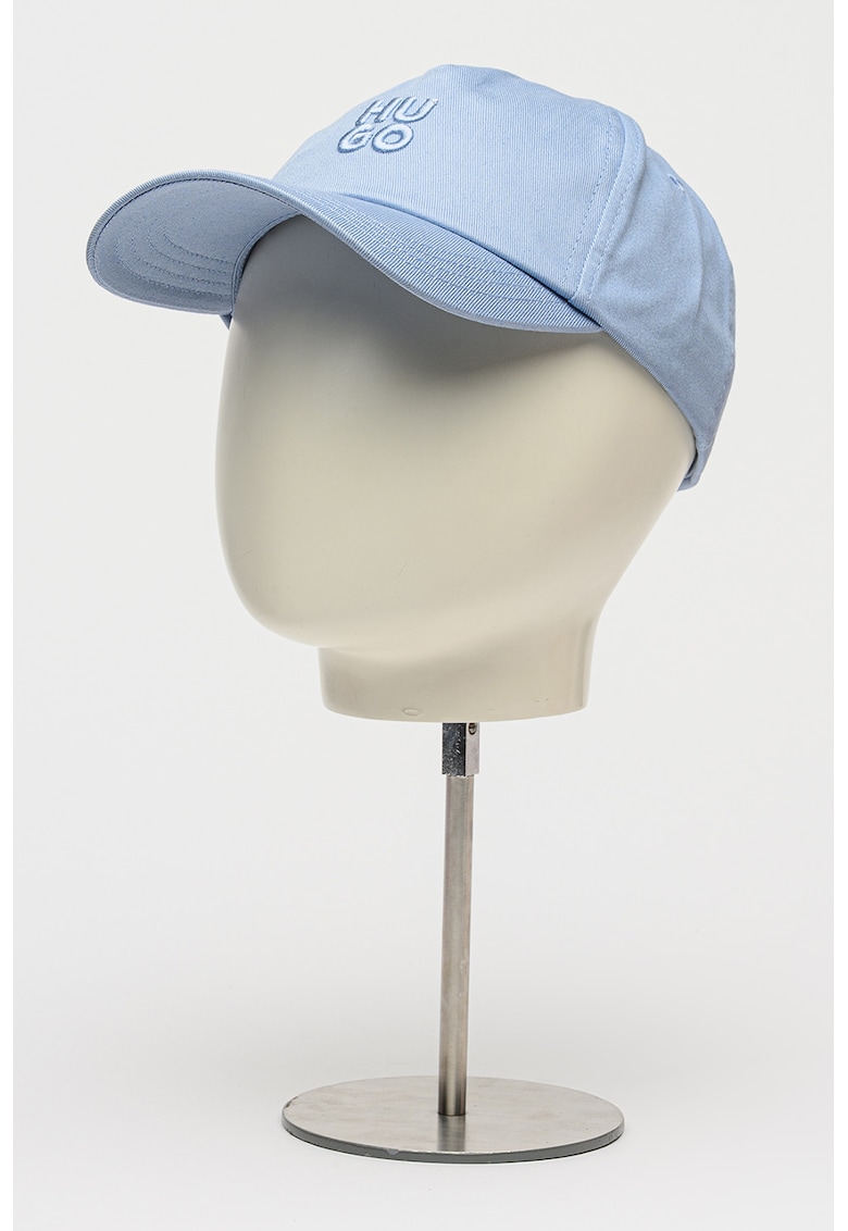 Sapca de bumbac cu logo in relief Asya - Albastru lavanda