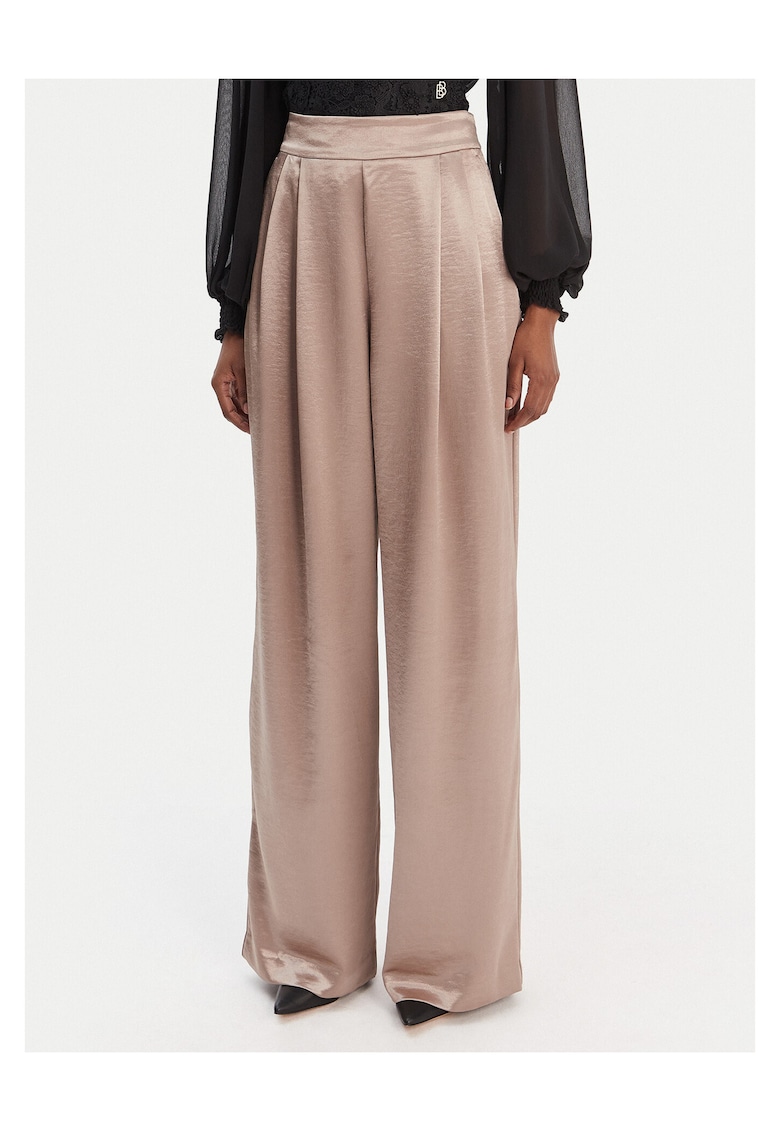 Pantaloni eleganti pentru dama largi - bej