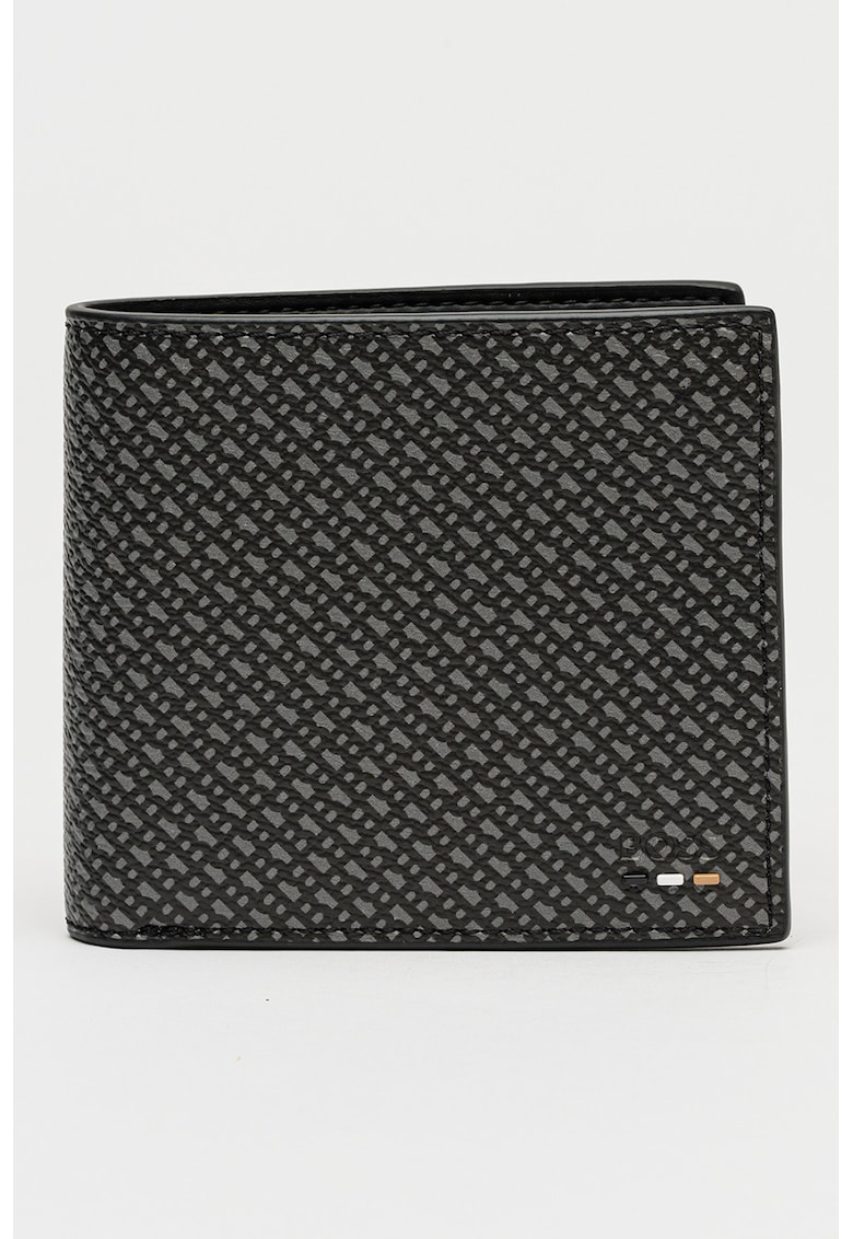 Portofel pliabil cu model - Negru/Gri