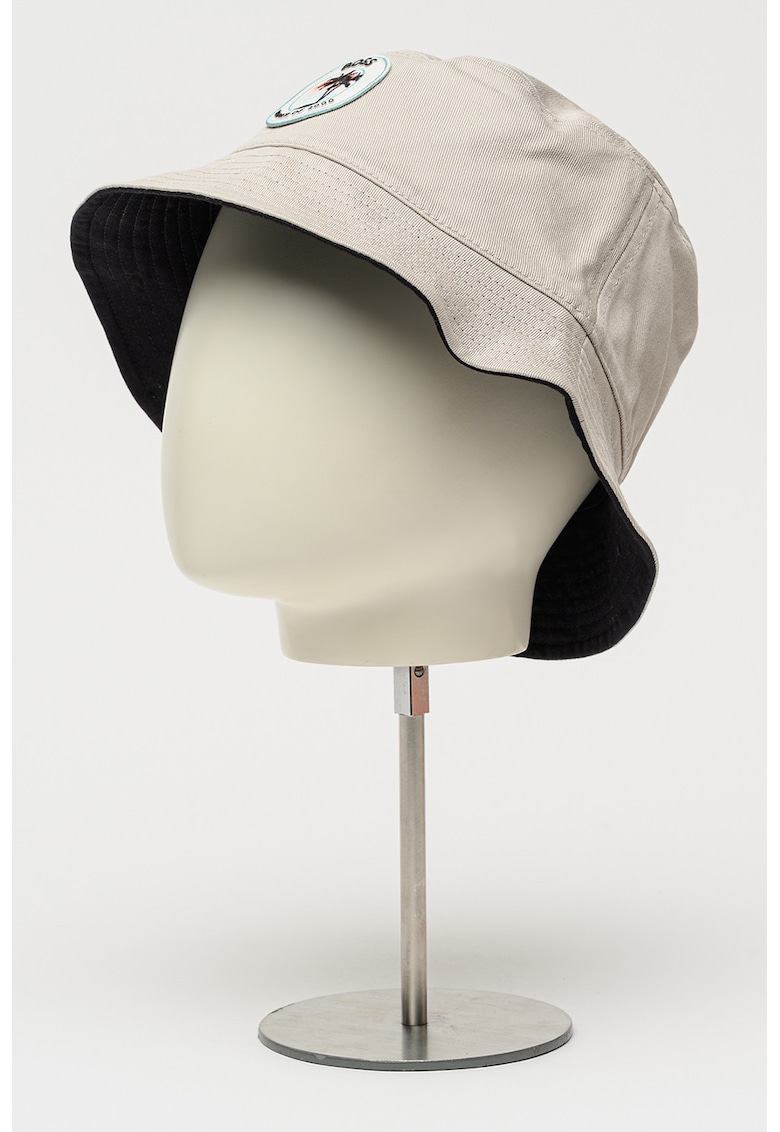 Palarie bucket cu aplicatie Febas - Gri