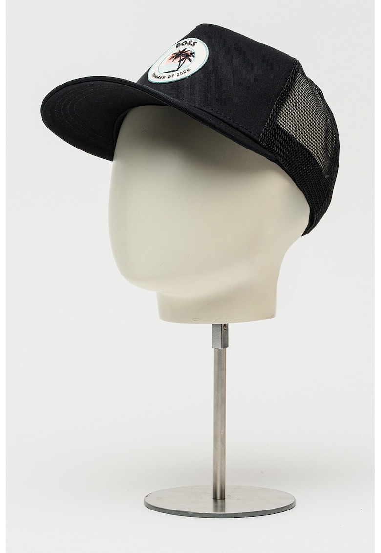 Sapca trucker cu aplicatie logo - Negru