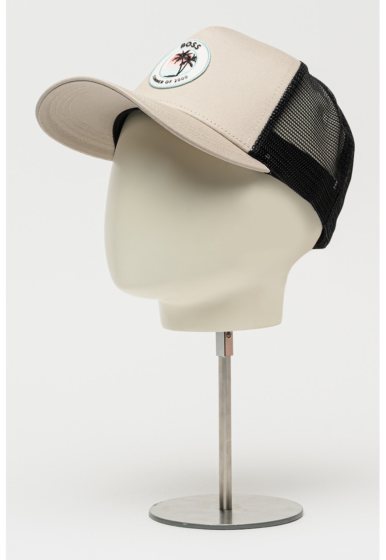 Sapca trucker cu aplicatie logo - Negru/Grej