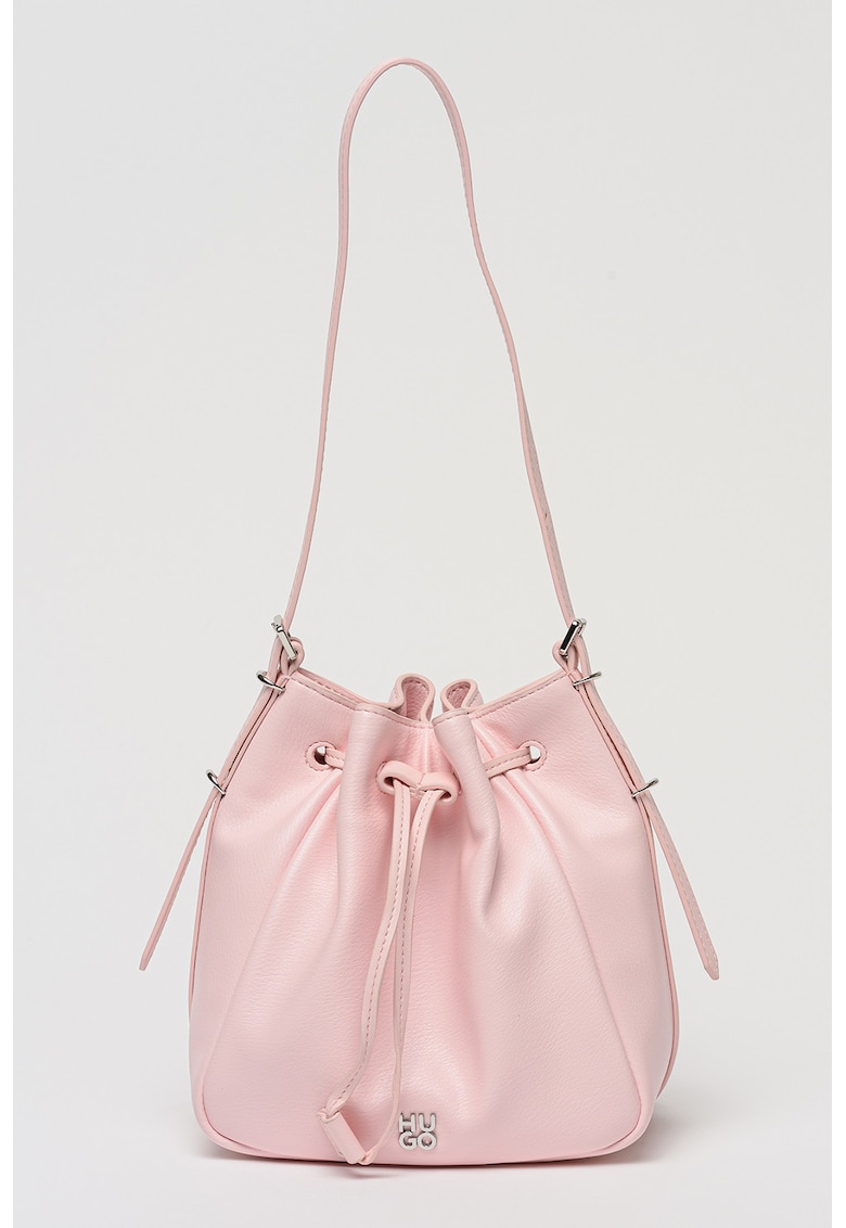 Geanta bucket de piele ecologica Neeko - Roz deschis