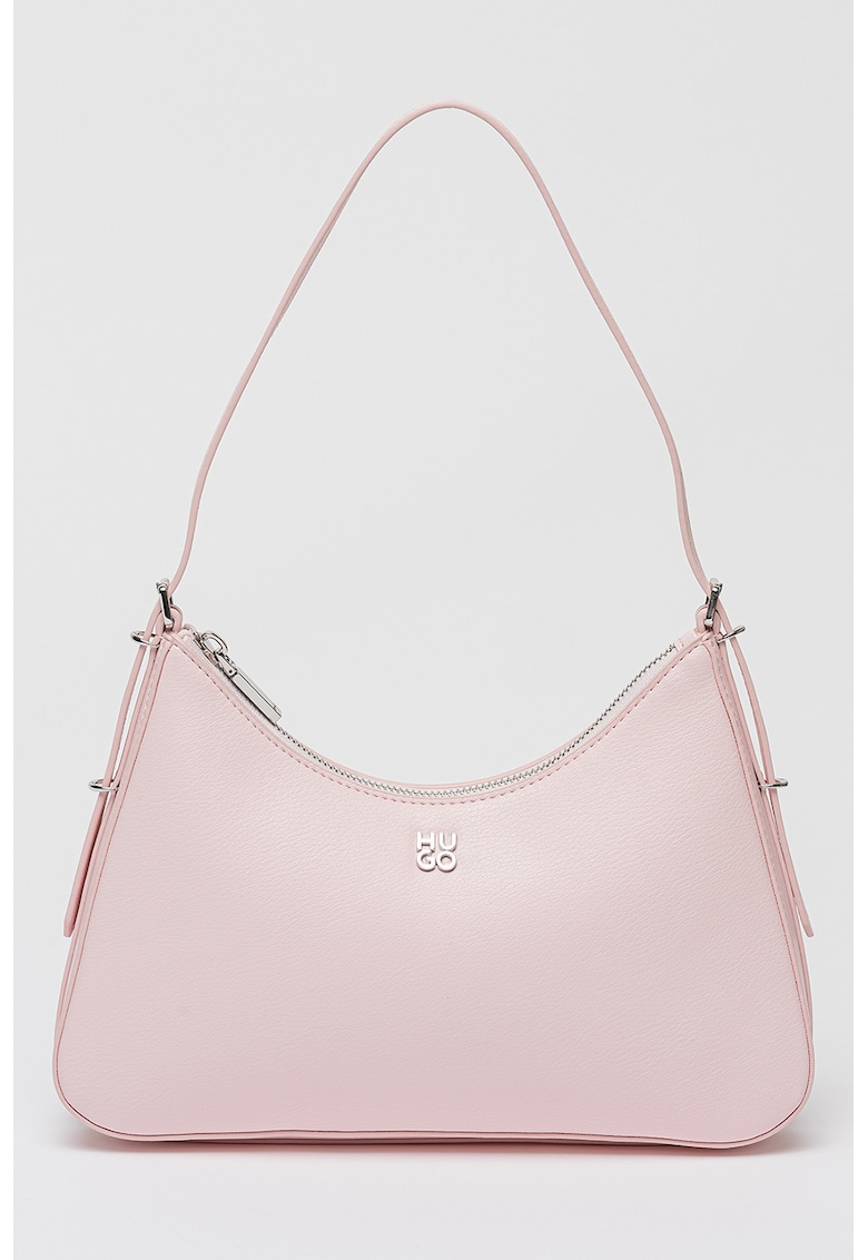 50563002 - Geanta cu bareta de umar si fermoar - Roz pastel