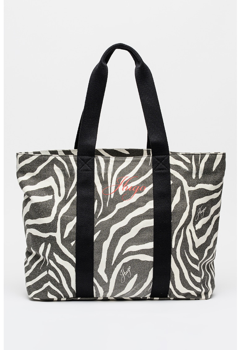 Geanta tote cu imprimeu Becky - Alb/Negru