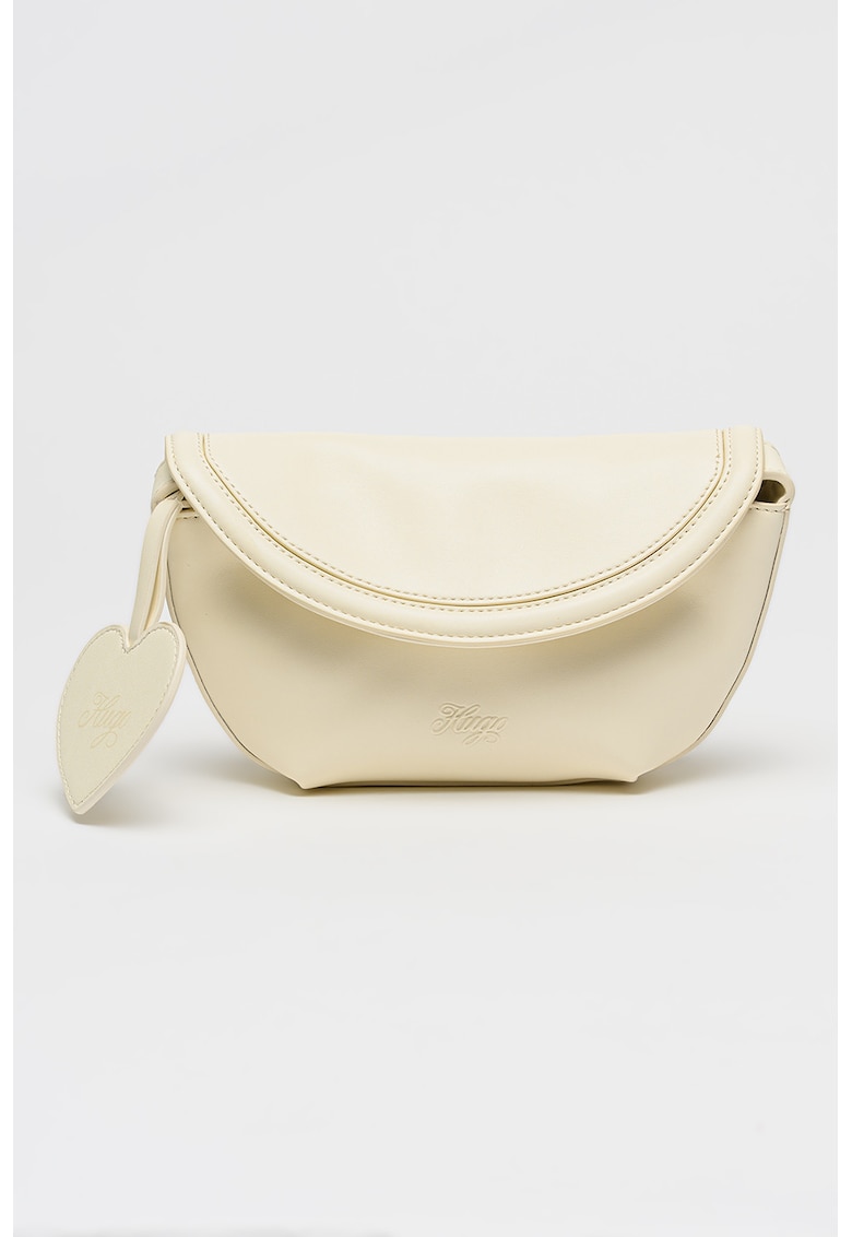 Geanta crossbody cu oglinda in forma de inima Twila - Alb fildes