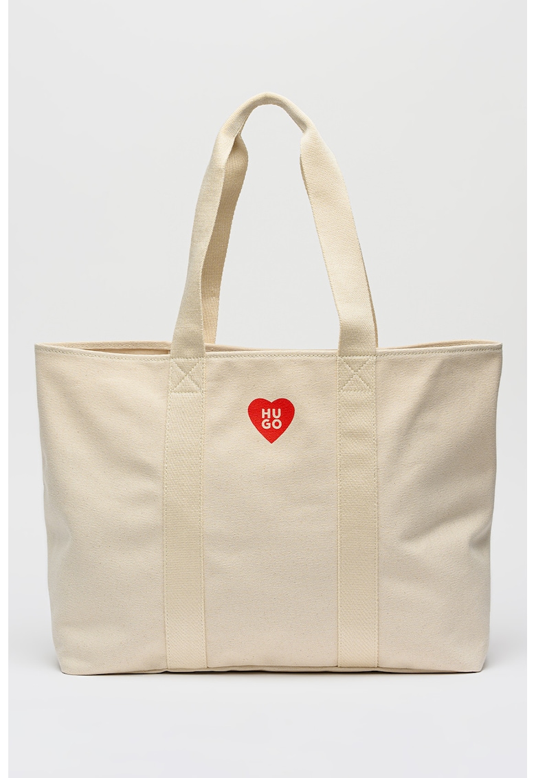 Geanta tote de panza Becky - Alb fildes