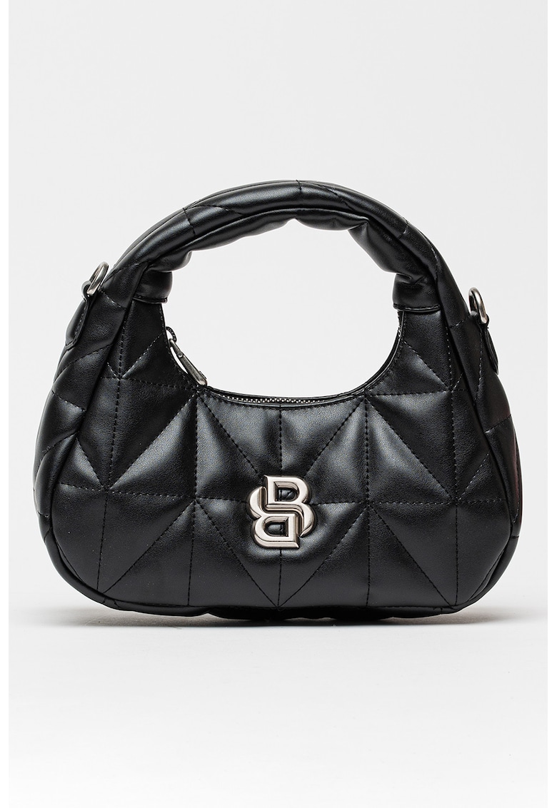 Geanta crossbody de piele ecologica matlasata Icon - Negru