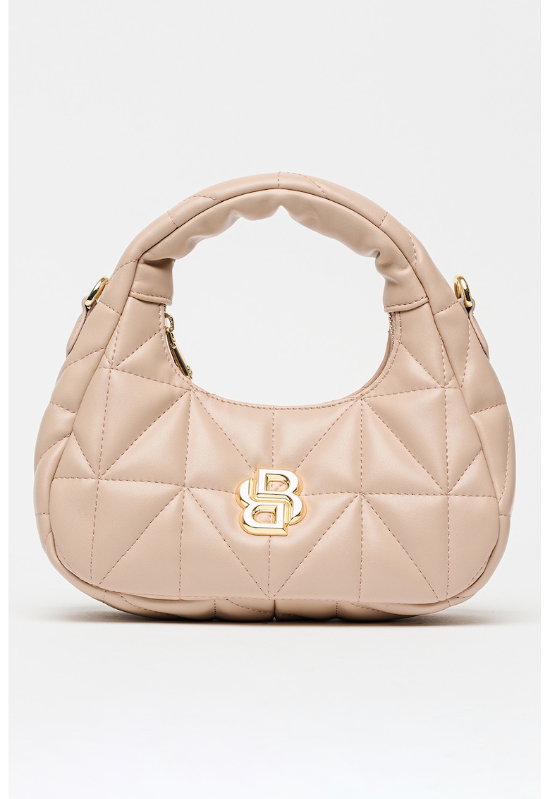 Geanta crossbody de piele ecologica matlasata Icon - Bej