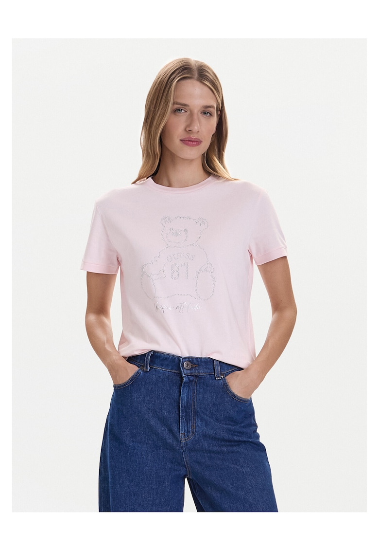 Guess Tricou dama roz