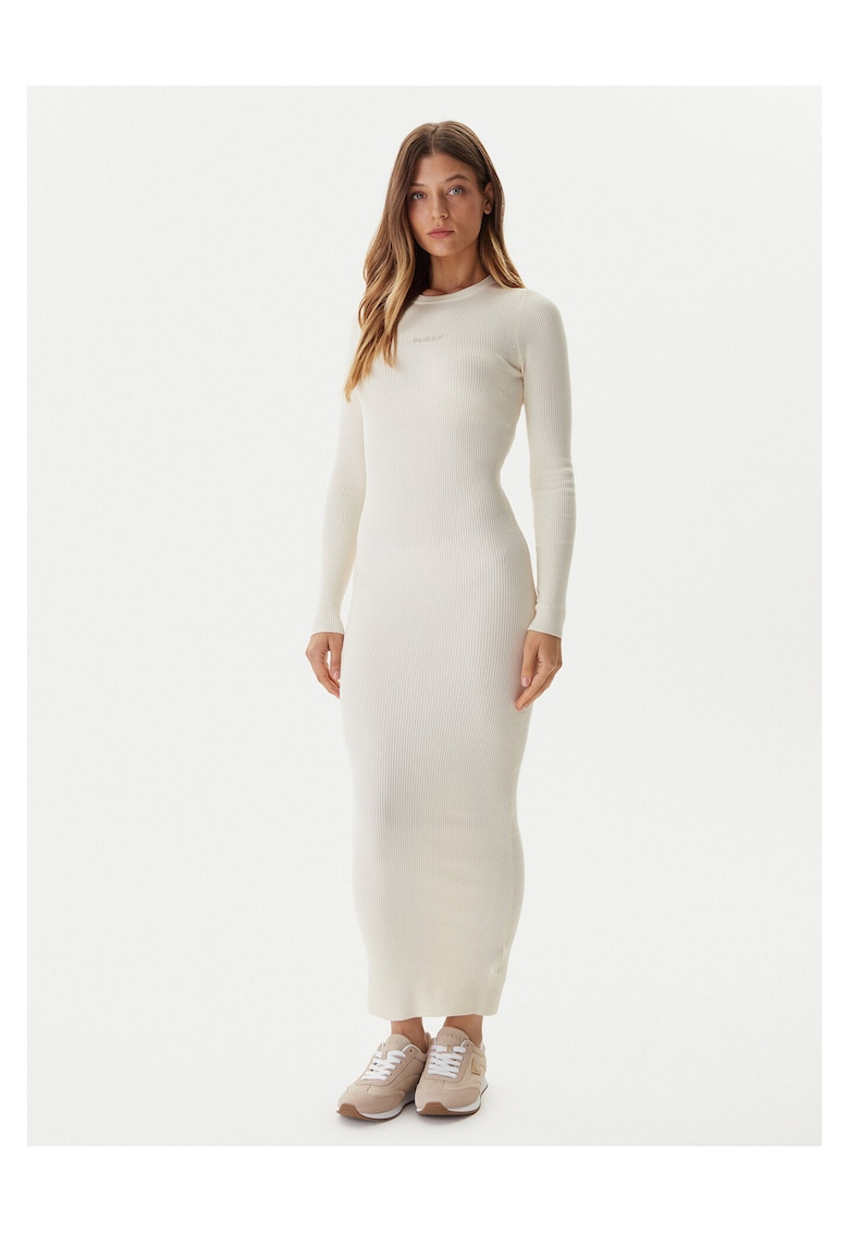 Rochie tricotata - 52% poliester - 22% acril - 20% poliamida - 8% lana - Ecru