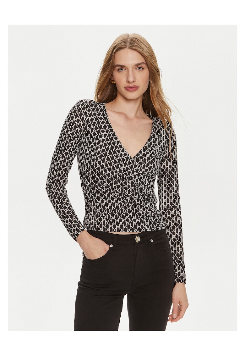 Bluza dama - neagra - cu decolteu