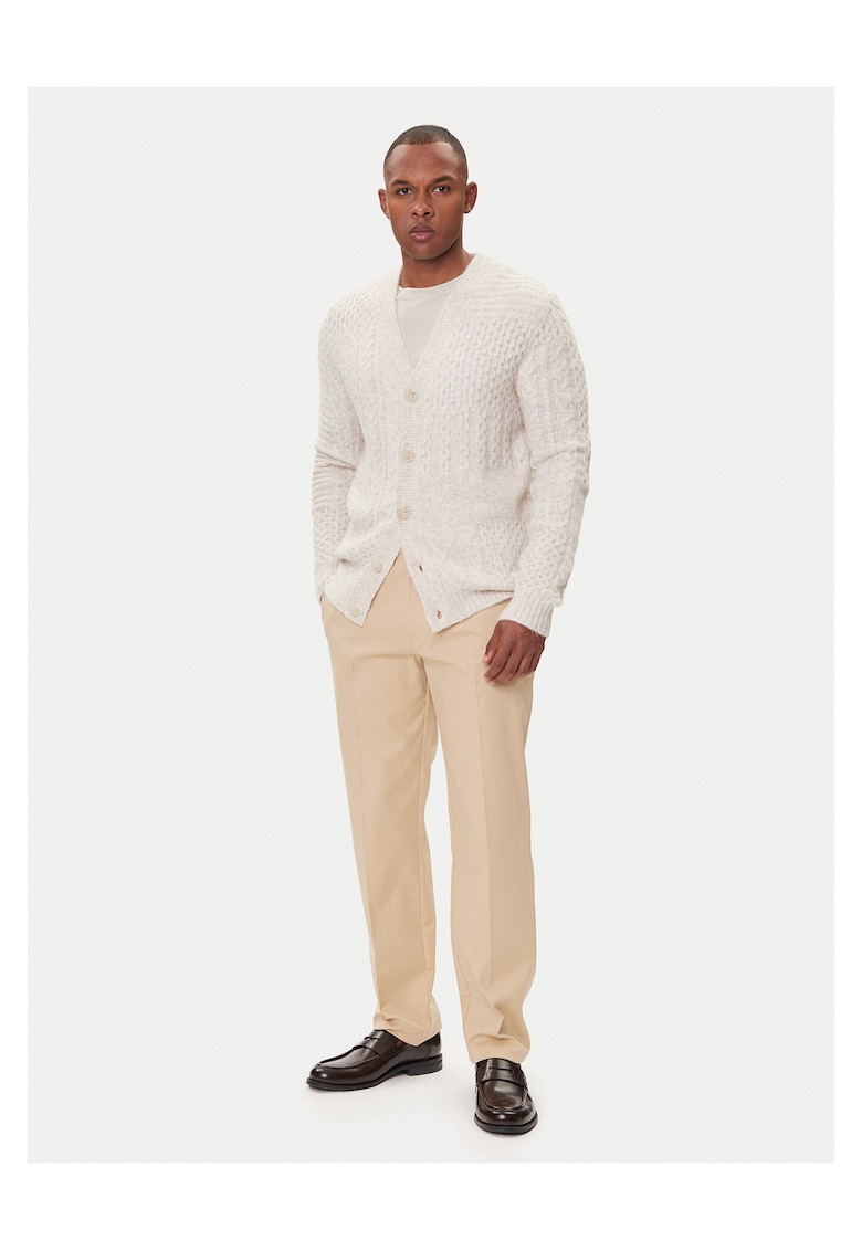 Cardigan barbatesc bej