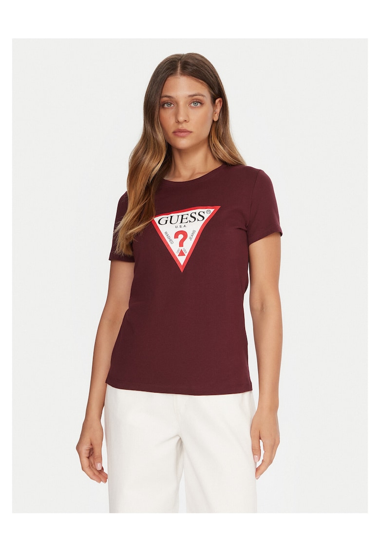 Guess Tricou pentru dama - Bordeaux