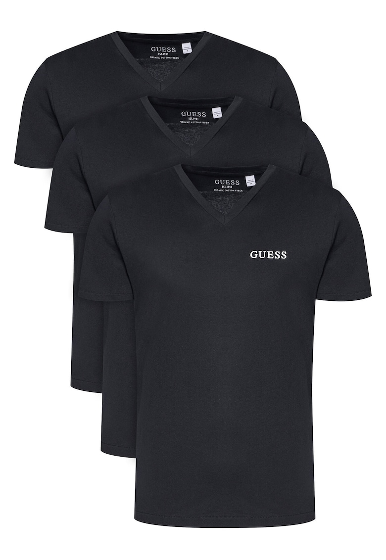 Guess Set 3 tricouri barbati - Negru