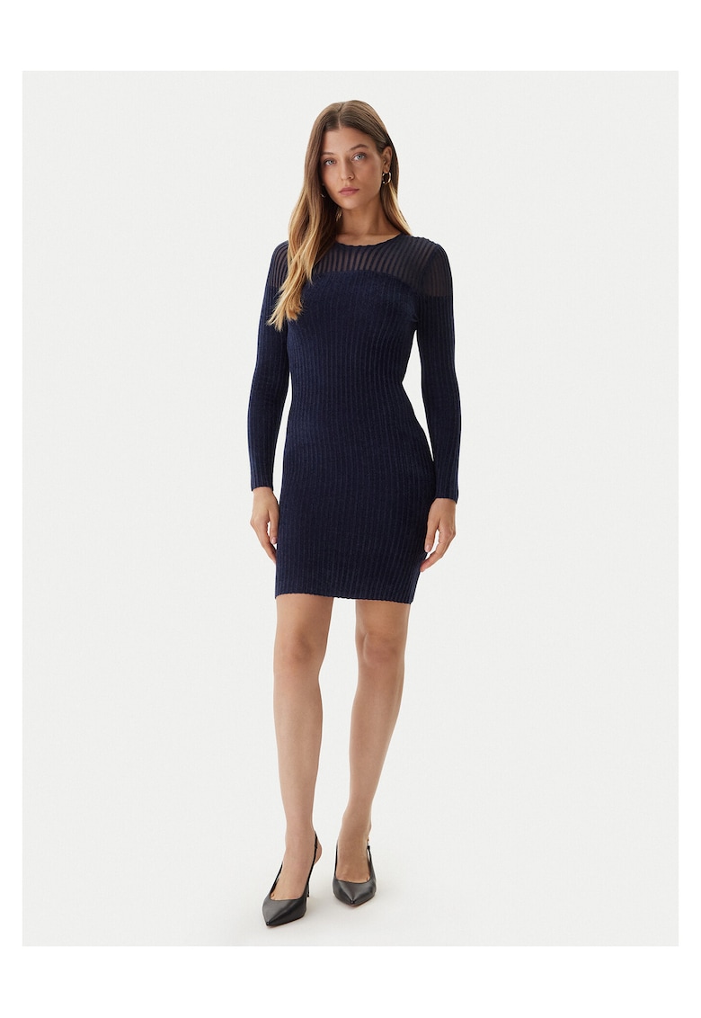 Rochie tricotata de dama bleumarin -