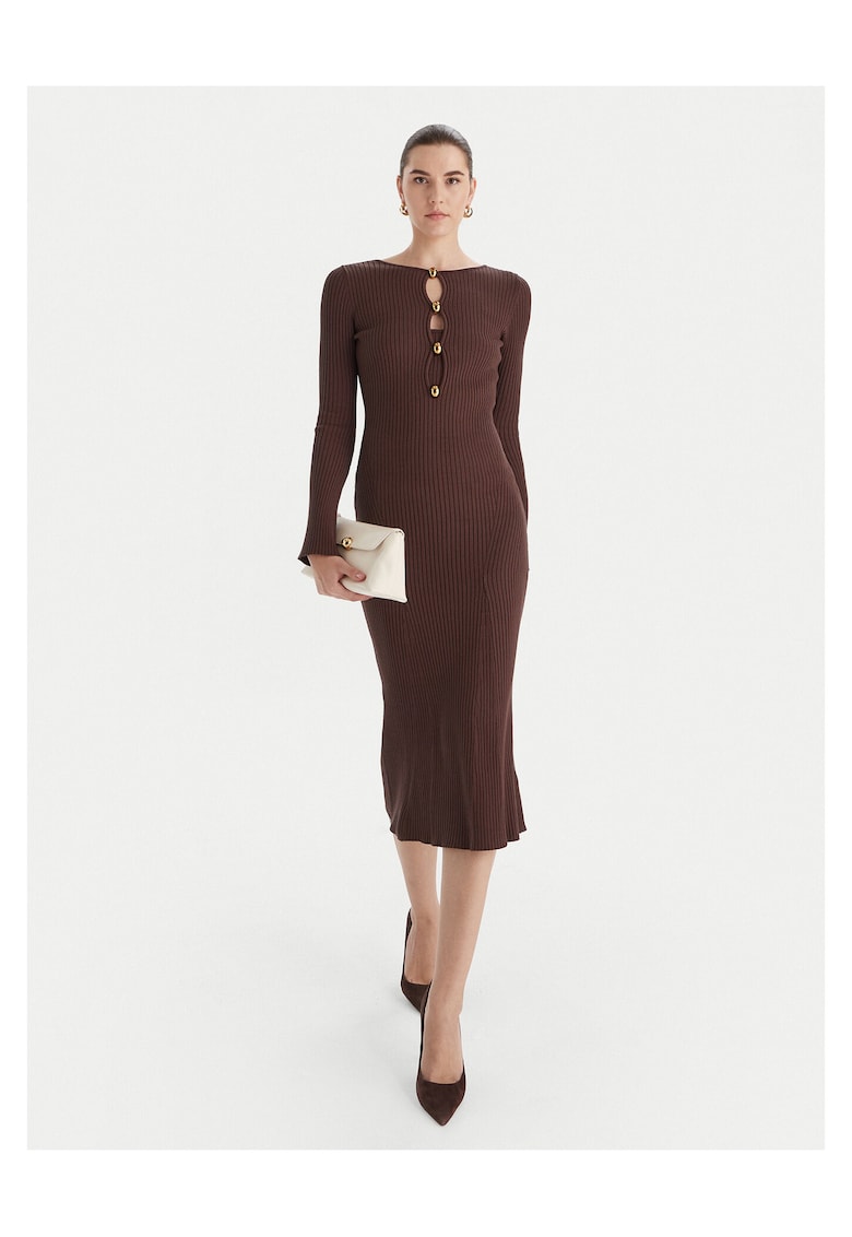 Rochie tricotata de dama Marciano Guess 5BGK55 5891Z - maro