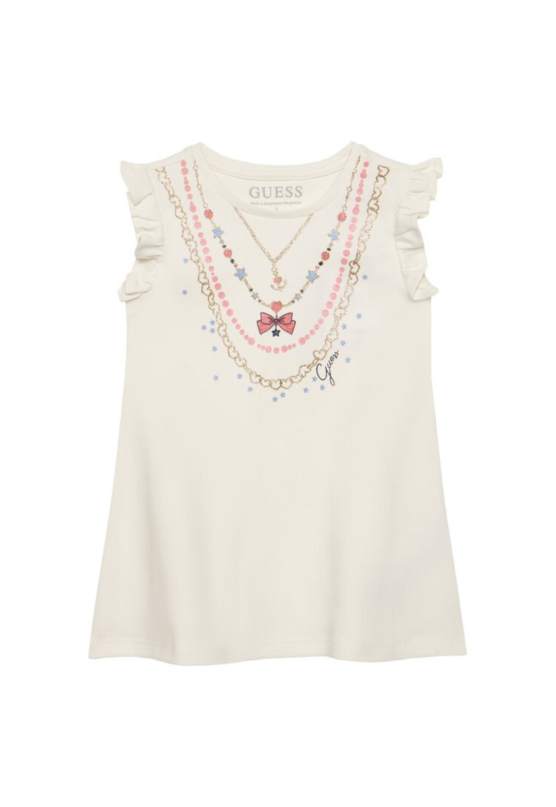 Rochie casual fete ecru