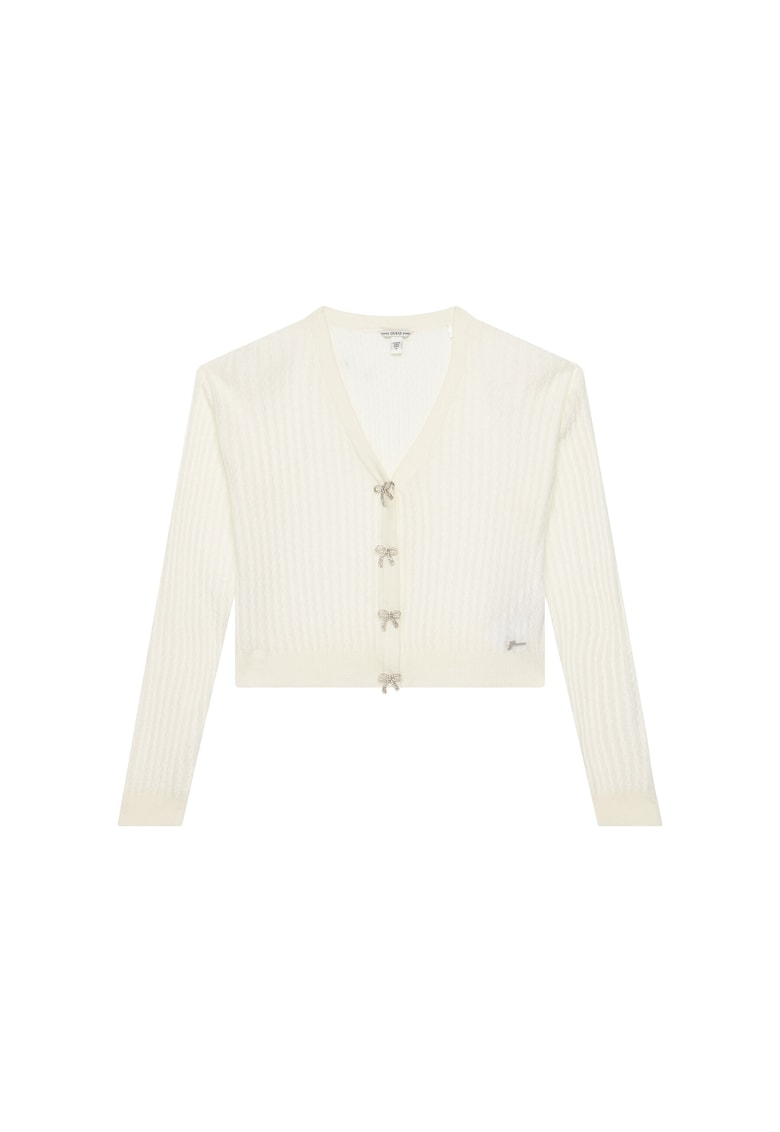 Cardigan copii alb - fete