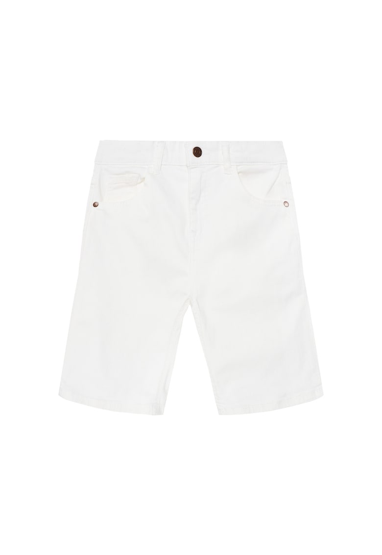 Pantaloni scurti din denim baiat alb -