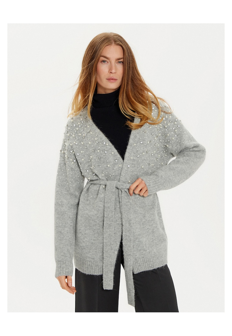 Cardigan dama gri - pulover elegant -