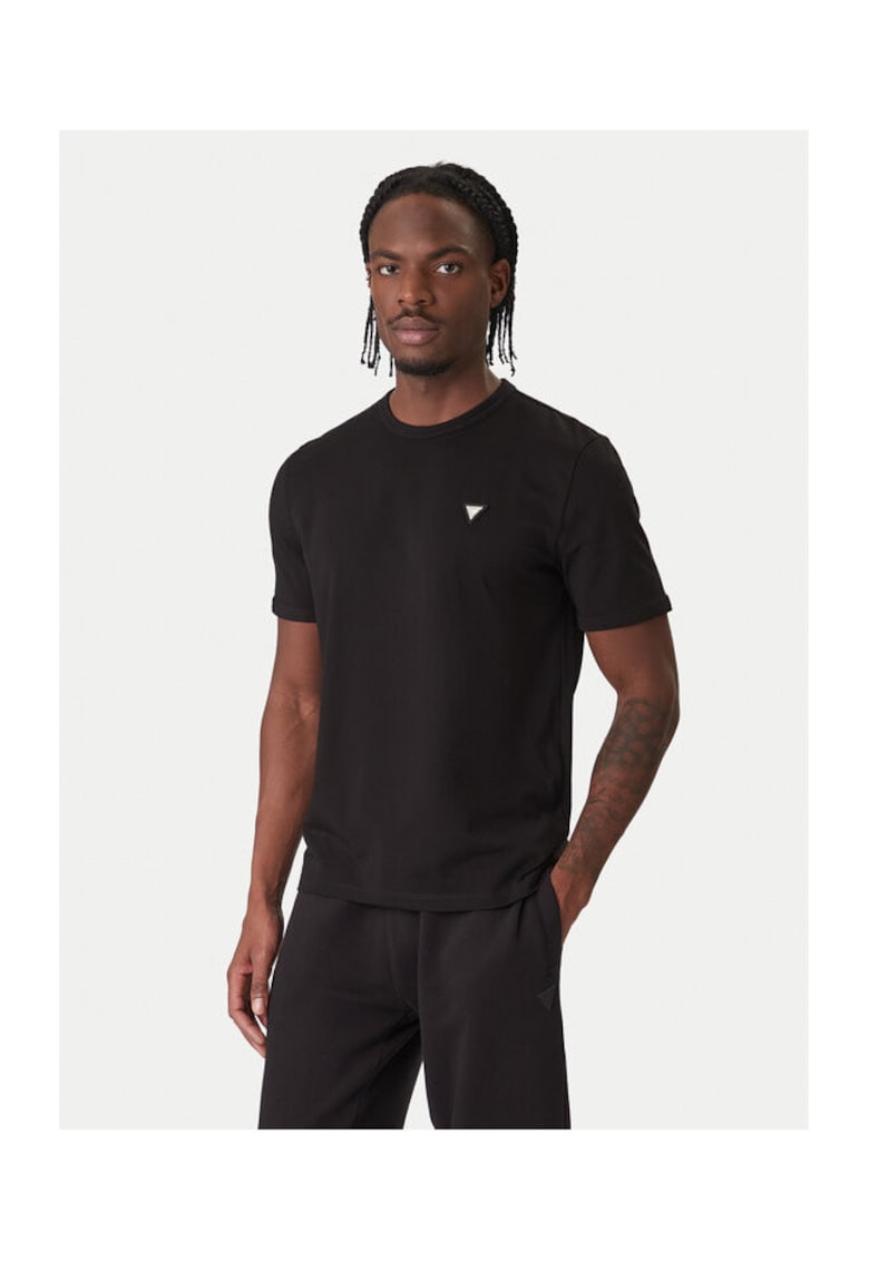 Tricou barbati negru - bumbac - logo