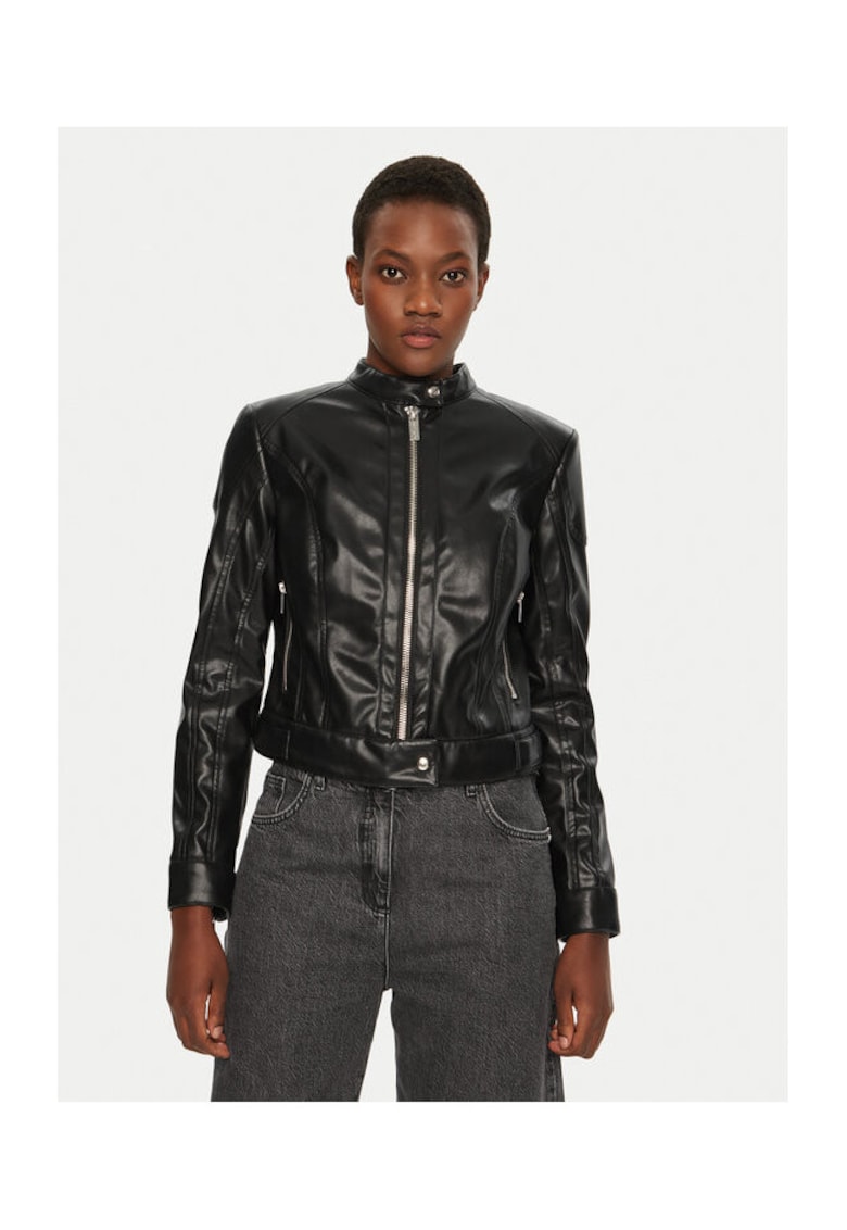 Jacheta de piele pentru femei Marciano Guess - negru -