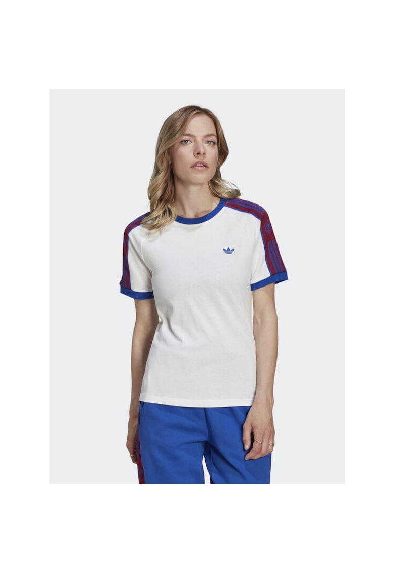 Tricou sport dama alb/albastru -