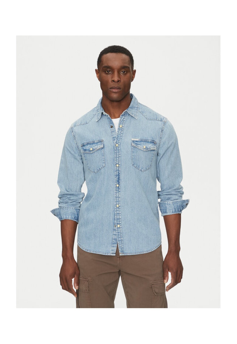 Camasa barbati albastru - bumbac -