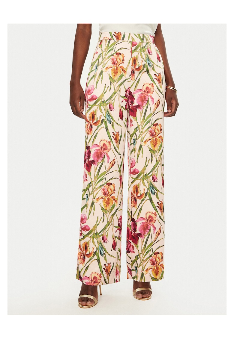 Pantaloni dama model floral - multicolor