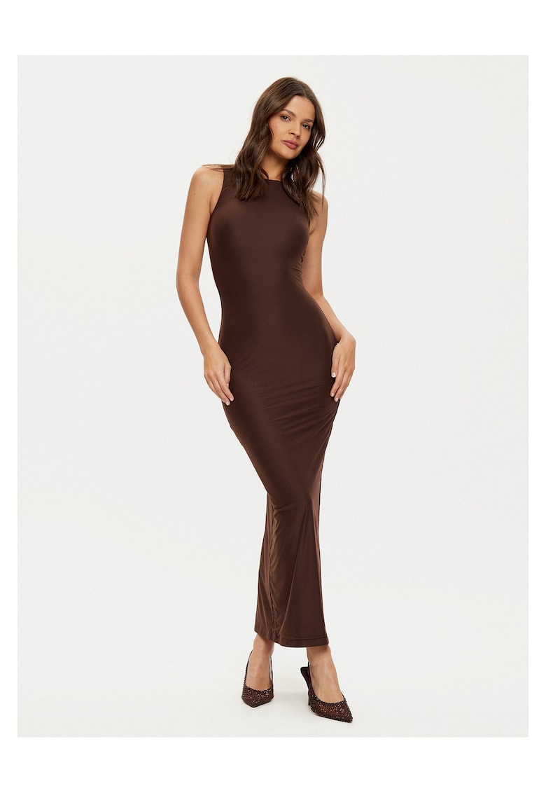 Rochie tricotata de dama maro -