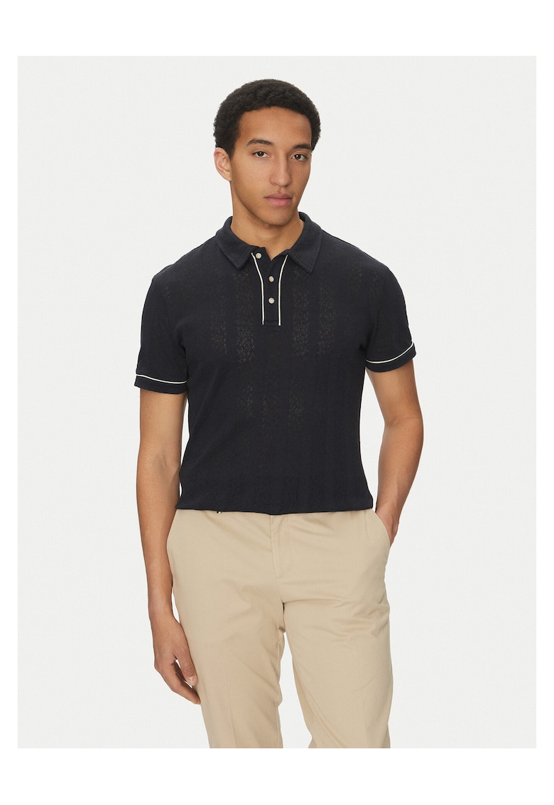 Tricou barbati bleumarin - bumbac - polo