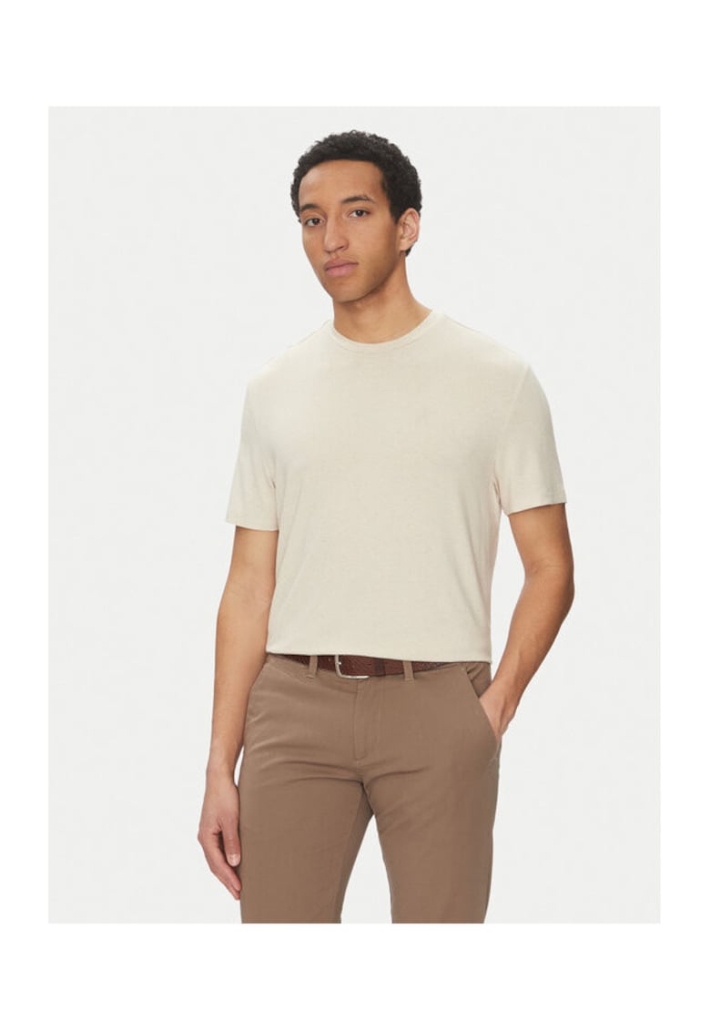 Tricou barbatesc bej - 100% bumbac