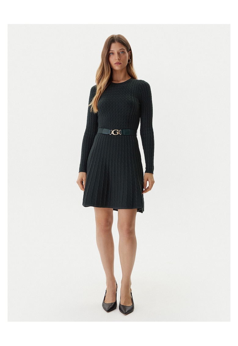 Rochie tricotata de dama verde
