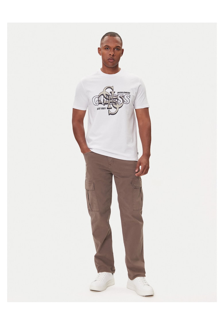 Tricou barbati alb - bumbac