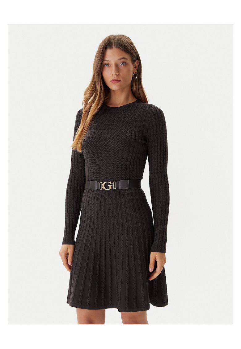 Rochie tricotata de dama maro -