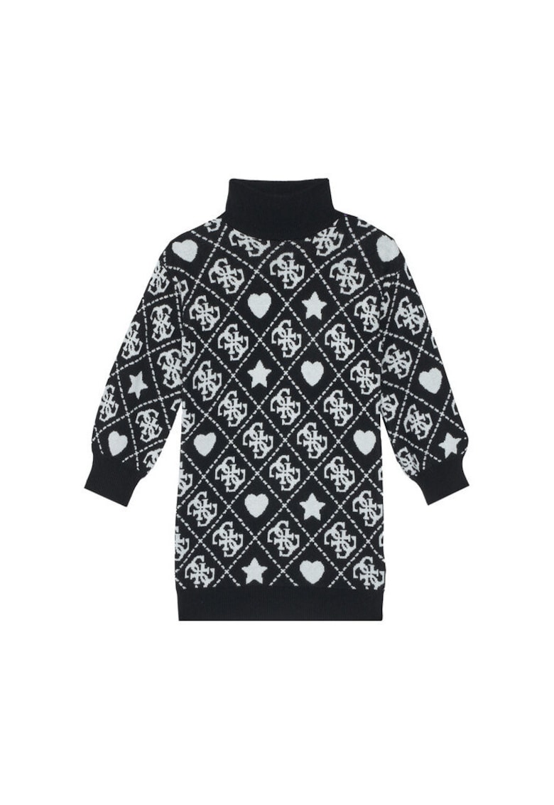 Rochie fete - Tricot - Negru - Maneca lunga