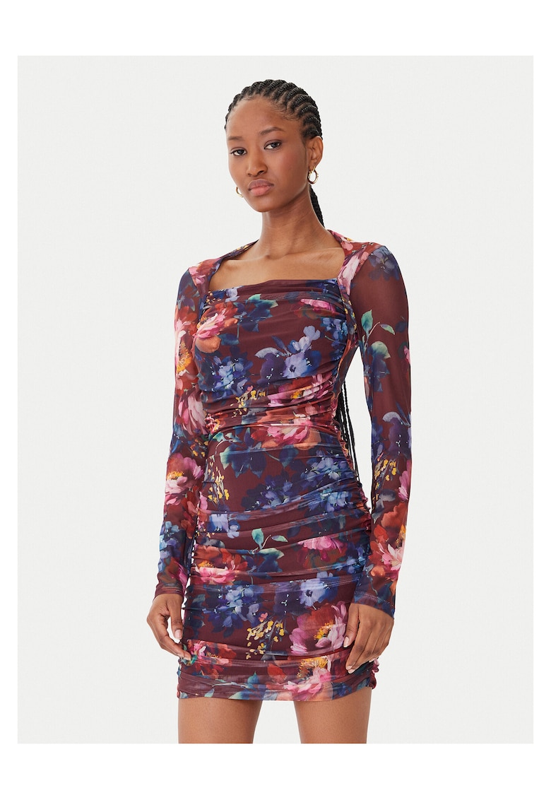 Rochie de cocktail dama multicolor - material de calitate