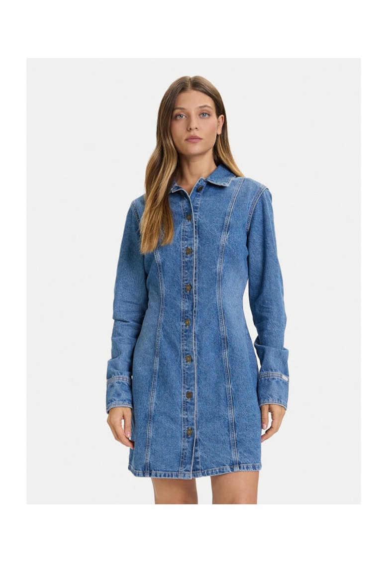 Rochie din denim - albastru - femei