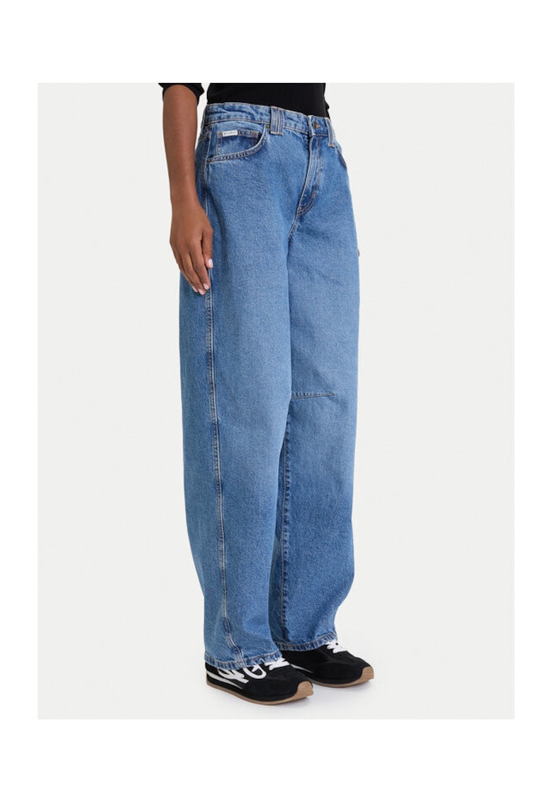 Blugi largi dama albastru