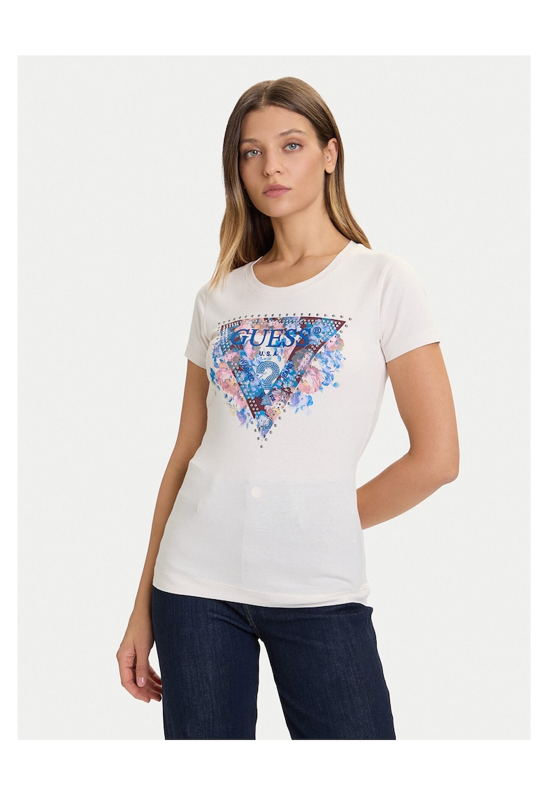 Guess Tricou pentru dama - Ecru