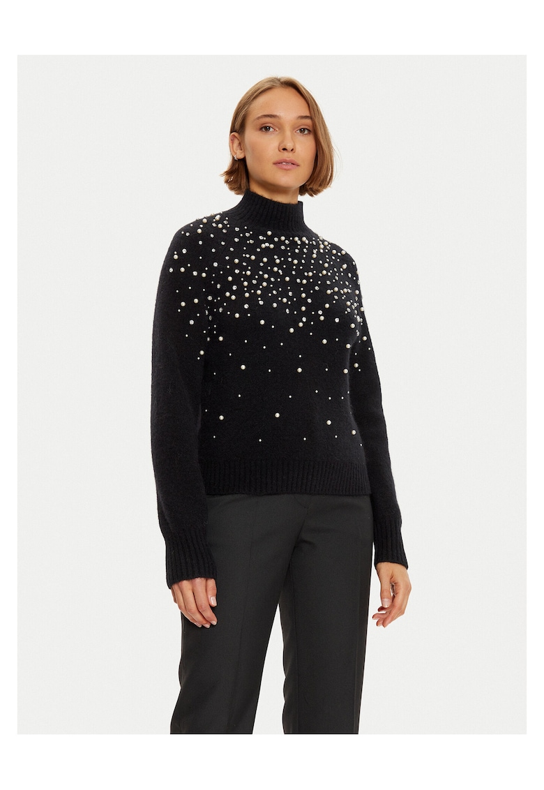 Cardigan dama negru - pulover elegant -