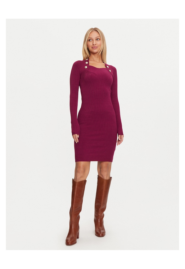 Rochie tricotata de dama roz