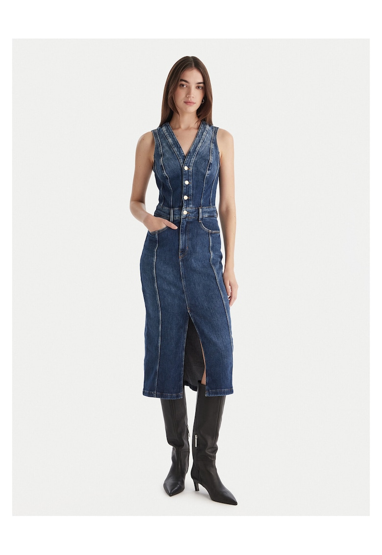 Rochie din denim albastra - femei