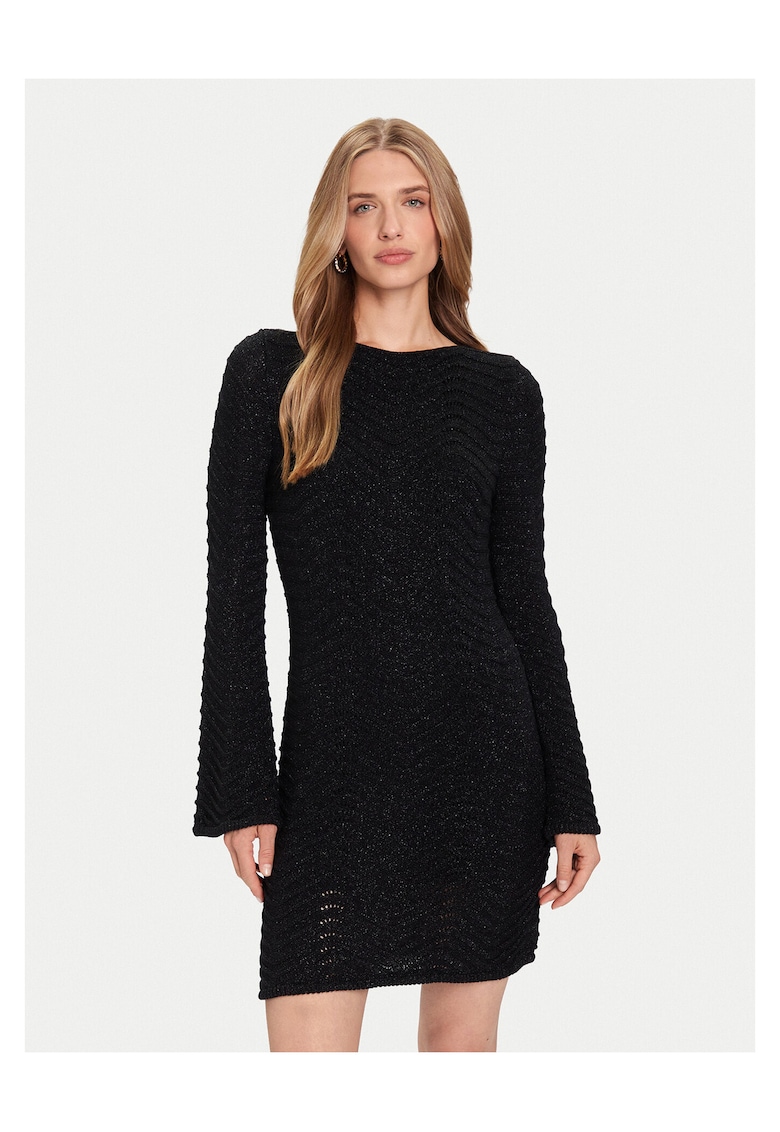 Rochie tricotata - 80% viscoza negru