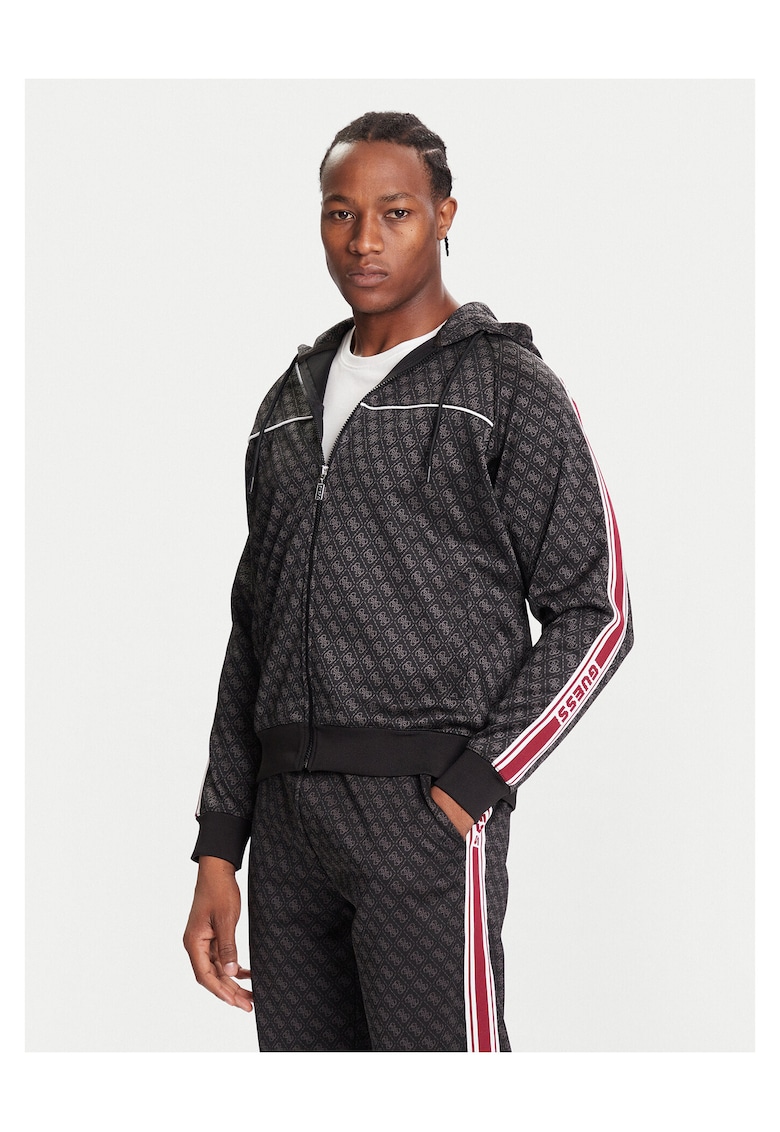 Bluza trening de barbati negru cu model
