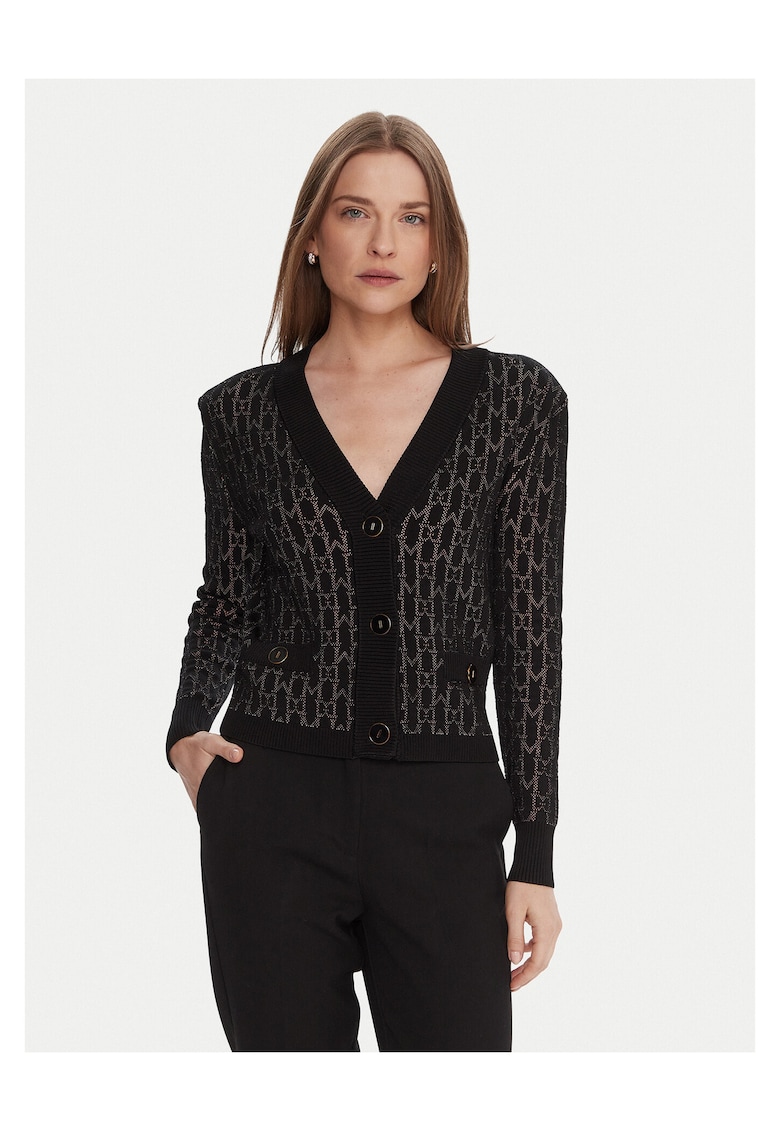 Cardigan dama negru - pulover elegant -